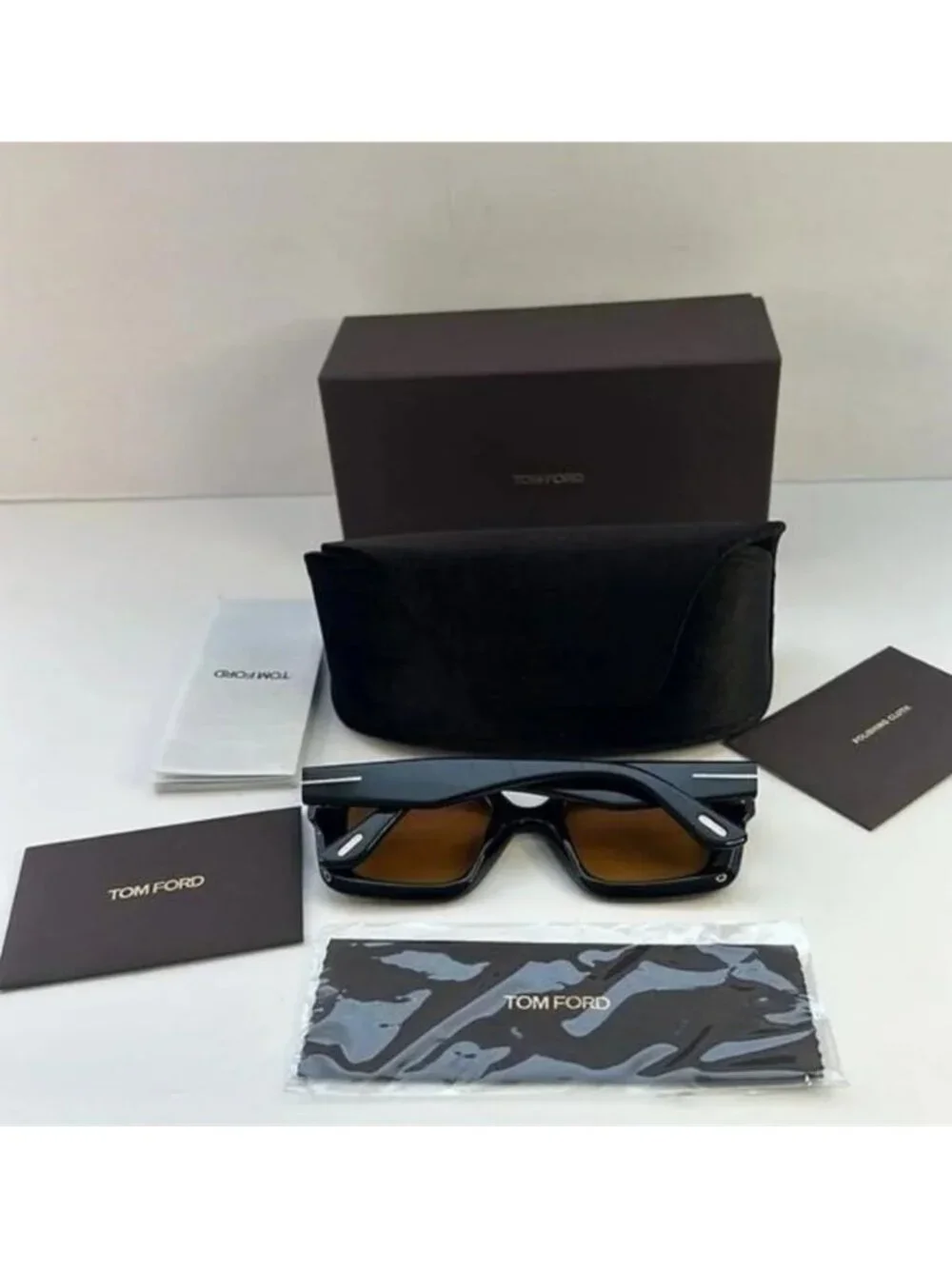 New Authentic Tom Ford Esme FT1157 01E Black Yellow TF1157 - Picture 3 of 10